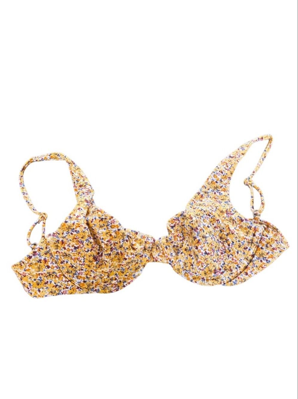 Abercrombie & Fitch Yellow Floral Underwire Bikini Top